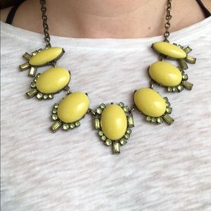 J. Crew Yellow Jeweled Statement Necklace